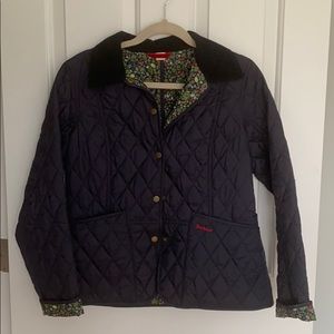 Navy quilted barbour jacket